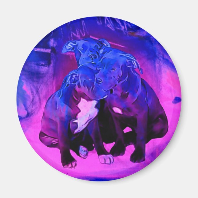 Aimant Faith Hope & Charity, Chiens Taureau Abus (Devant)