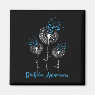 Aimant Faith Hope Love Dandelion Flower Diabetes Awards