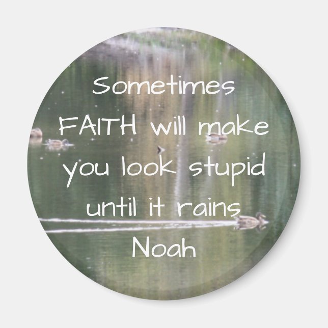 Aimant Faith Humour Inspirationnel Citation Bible Christi (Devant)