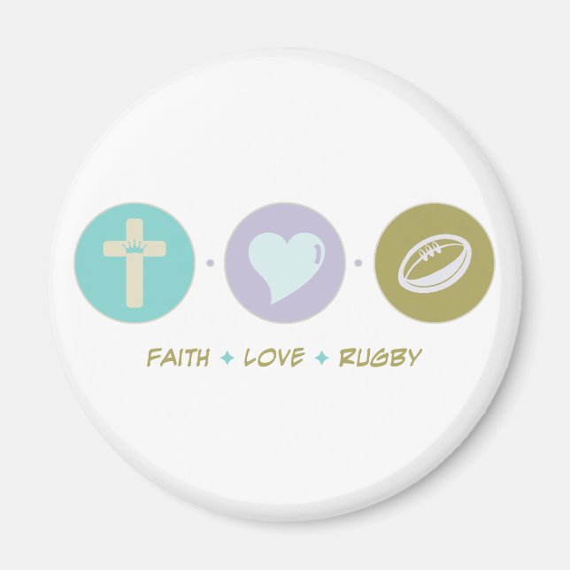Aimant Faith Love Rugby (Devant)