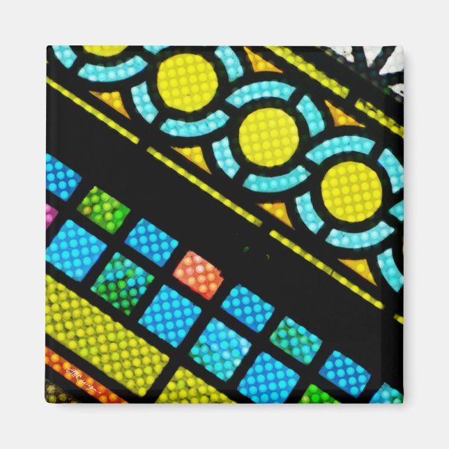 Aimant Faith Recovery Hope Vitrail Vitre coloré (Devant)