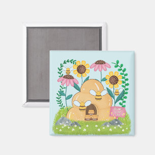 Aimant Famille d'abeilles à miel