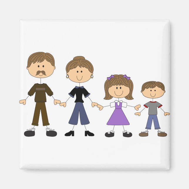 Aimant Famille de la figure Stick (Devant)