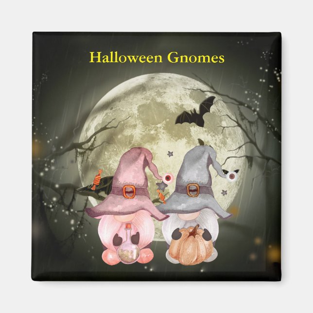 Aimant Famille des Gnomes d'Halloween (Devant)