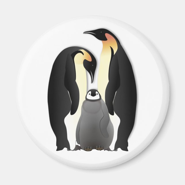 Aimant famille des pingouins (Devant)
