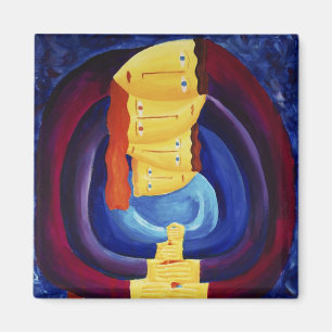 Aimant Famille Ensemble Moderne Peinture Portrait Art