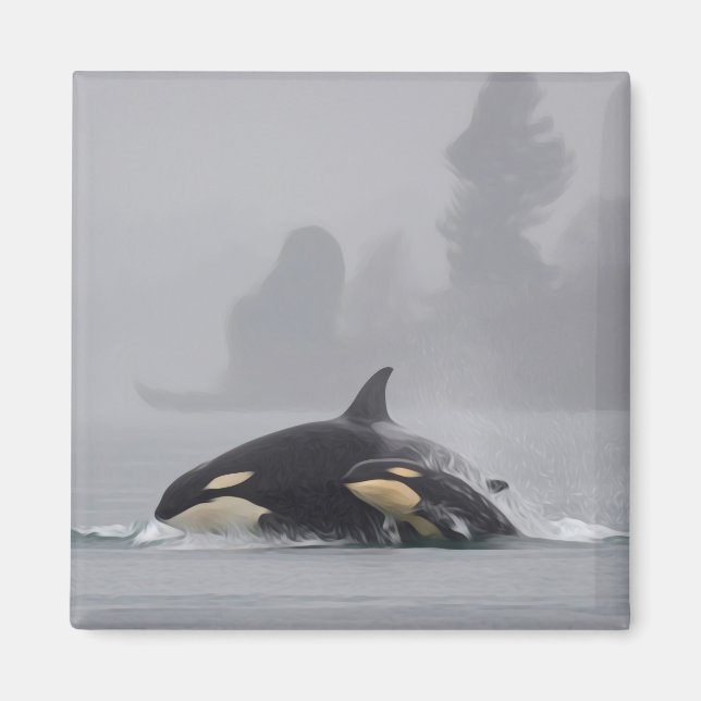Aimant Famille Orca (Devant)