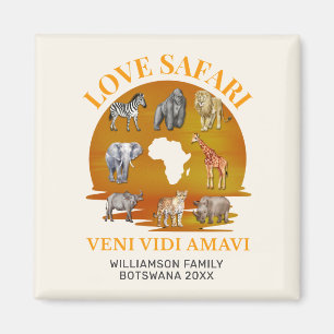 Aimant Family Group LOVE SAFARI Souvenir