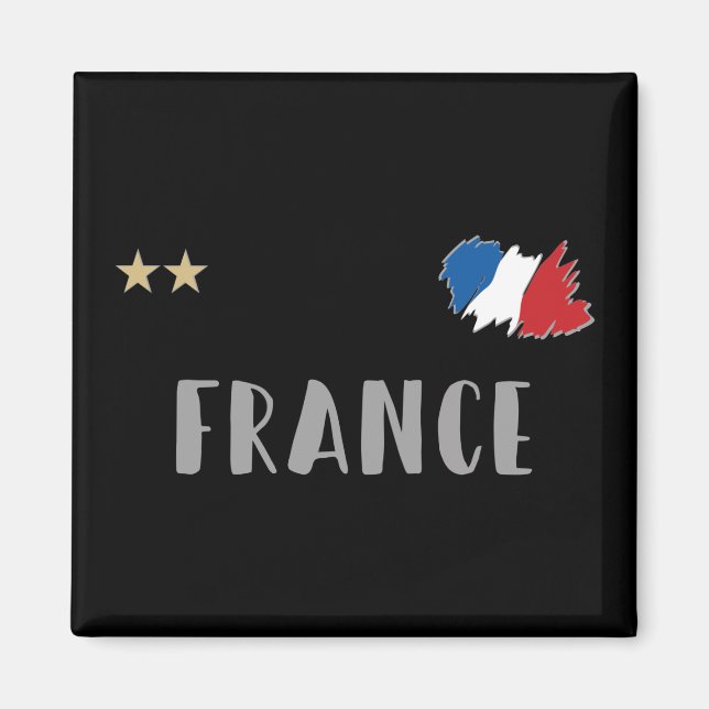 Aimant Fan de football France Chemise Française (Devant)