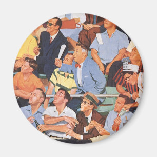 Aimant Fans de baseball vintage regardant un match