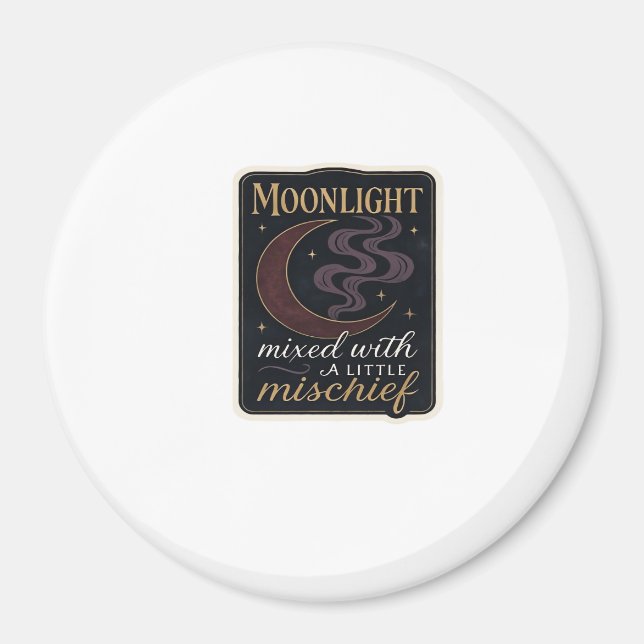 Aimant Fantaisie gothique Forêts mystiques, lunes et magi (Devant)