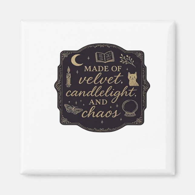 Aimant Fantaisie gothique Forêts mystiques, Lunes & Magie (Devant)