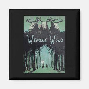 Aimant Fantôme De La Forêt Cryptid Wendigo Bois