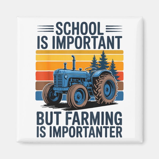 Aimant Farm Shirt But Farming Is Imrtanter Farmer Tractor (Devant)