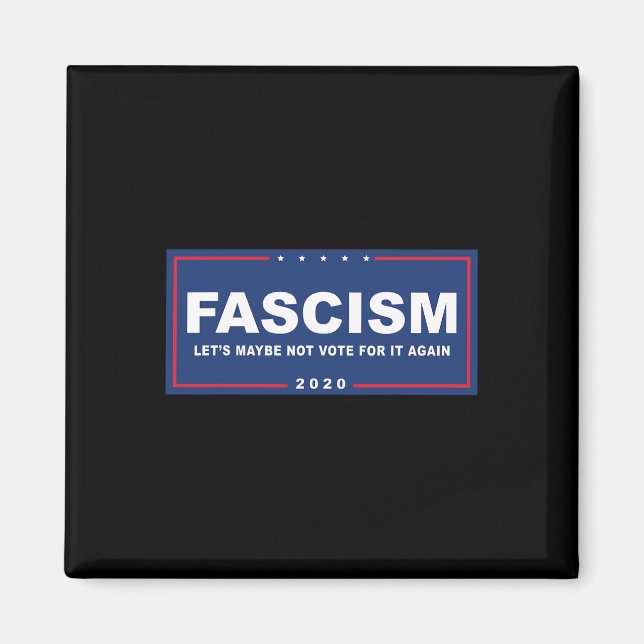 Aimant Fascisme - Symbole de campagne anti-Trump pro-bide (Devant)