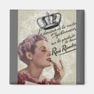 Aimant Fashionista girly de charme de couronne française