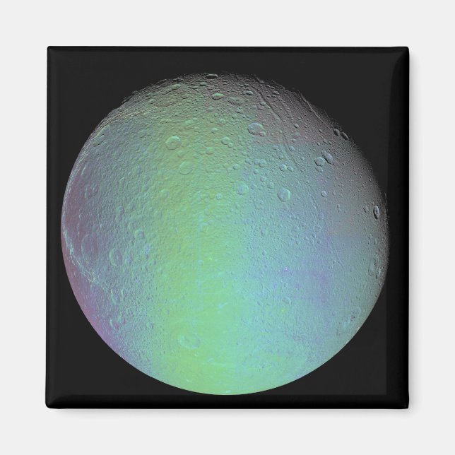 Aimant Fausse vue couleur de la lune de Saturne Dione (Devant)