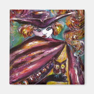 Aimant FAUST / Masque mystérieux avec Tricorne et Chouett