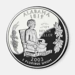 Aimant Faux Alabama Quartier d'État Esprit de courage