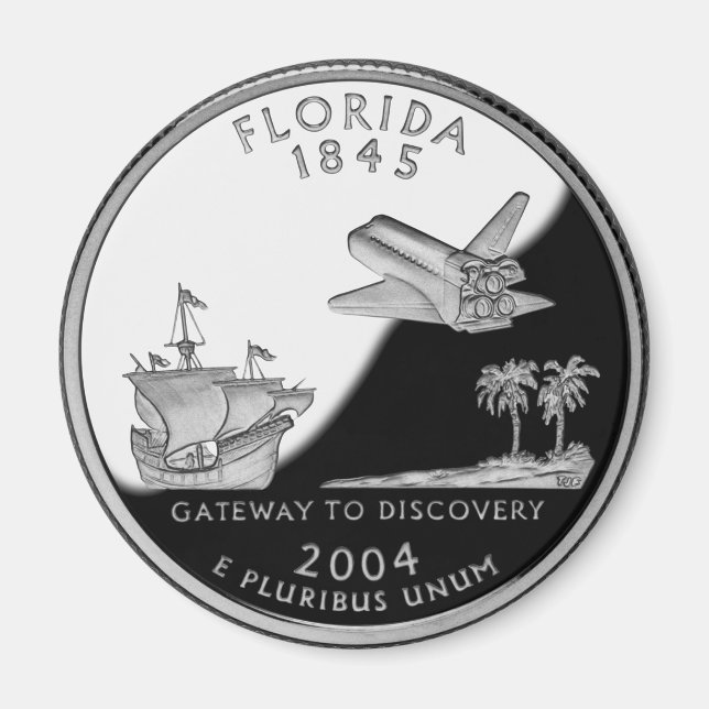 Aimant Faux Florida State Quarter (Devant)