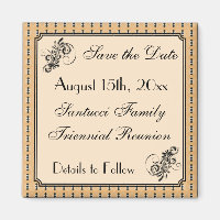 Faux Réunion familiale Vintage Enregistrer la date