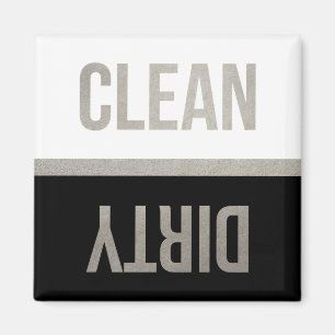 Aimant Faux Silver Foil Nettoyer Lave-vaisselle sale
