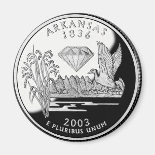 Aimant Faux State Quarter Crater of Diamonds