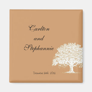 Aimant Favoris Brown/blanc de l'arbre de printemps