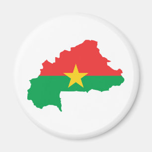 Aimant FB de carte de drapeau de Burkina Faso