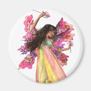 Aimant Fée de carnaval de fleur