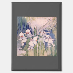 Aimant Fées de la neige faisant de la neige