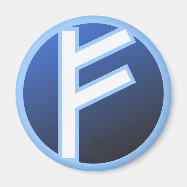 Aimant Fehu Feoh Rune (Devant)