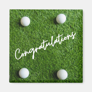Aimant Félicitations de golf balles sur l'herbe verte