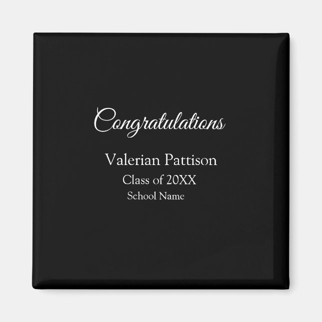 Aimant Félicitations diplômé ajouter le nom de l'école si (Devant)