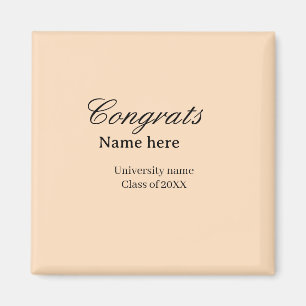 Aimant Félicitations diplômé nom université promotion 20X