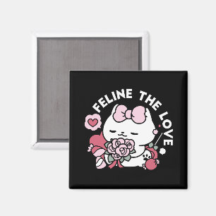 Aimant Feline the Love - Design de chat de la belle Valen