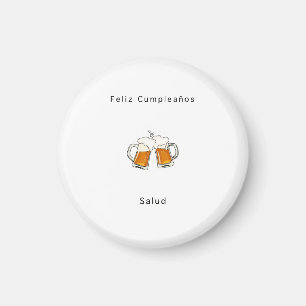 Aimant Feliz cumpleanos, cadeau d'anniversaire esp