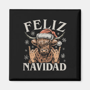 Aimant Feliz Navidad Meme Emo Cow Funny Meme Noël