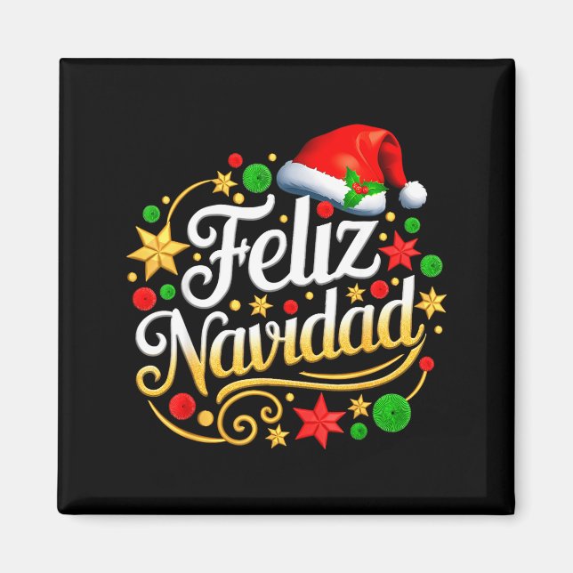 Aimant Feliz Navidad Spanish Mexican Christmas Xmas Holid (Devant)