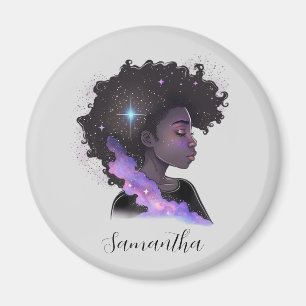 Aimant Femme Afro-étincelante