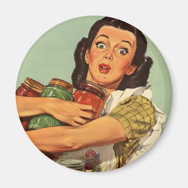 Aimant Femme au foyer vintage (Devant)
