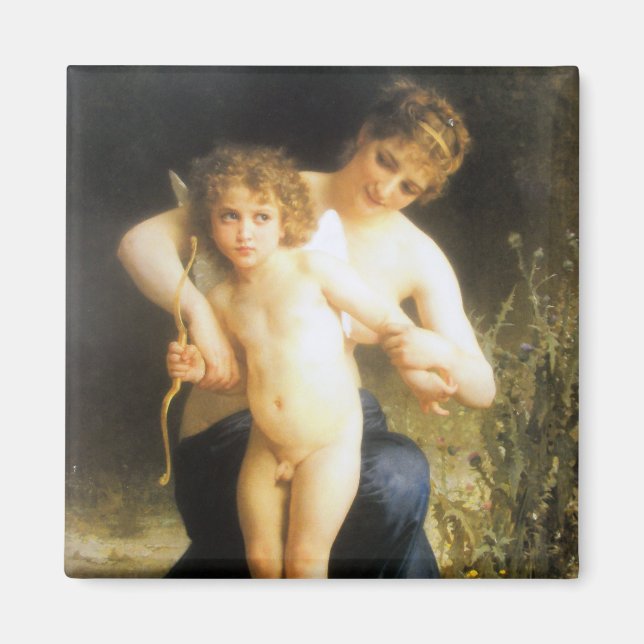 Aimant Femme avec Cupidon, Bouguereau (Devant)