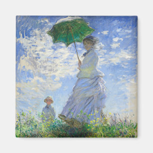 Aimant Femme avec Parasol, Madame Monet et Son Fils