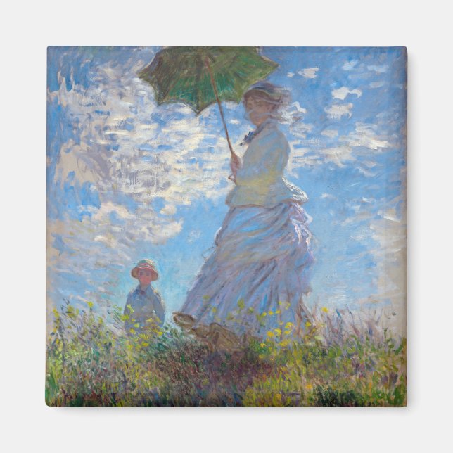 Aimant Femme avec Parasol, Monet (Devant)