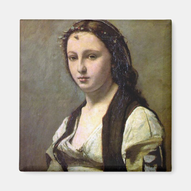 Aimant Femme avec perle, Camille Corot, 1868-1870 (Devant)