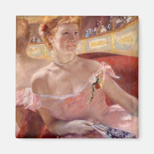 Aimant Femme avec un collier de perle | Mary Cassatt (Devant)