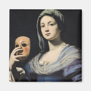 Aimant Femme avec un masque 2