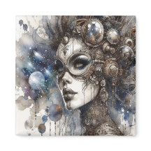 Femme dans l'aimant spatial