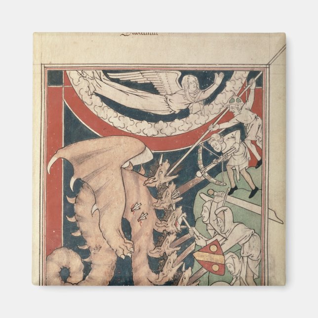Aimant Femme dans le nuage au-dessus de cinq hommes qui c (Devant)