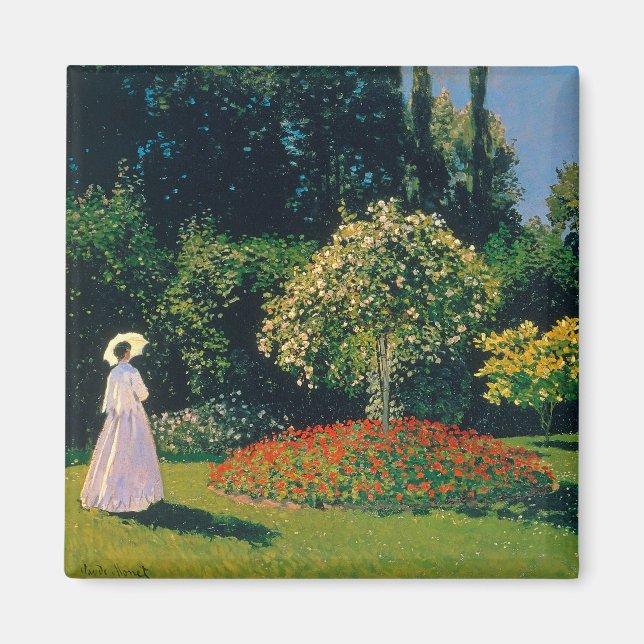 Aimant Femme dans un jardin, Monet (Devant)
